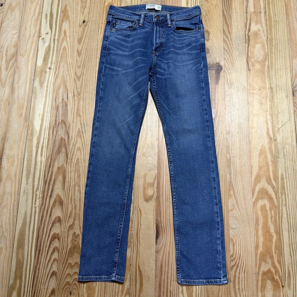 Abercrombie Kids 1892 Blue Denim Skinny Jeans Size Boys Size 15/16 27x29 Stretch